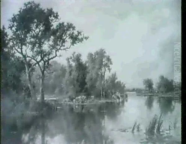 Silent Water Oil Painting by Henry H. Parker