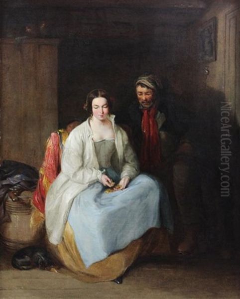 The Smuggler At Home After A Succesful Cruise Oil Painting by Henry Perlee Parker