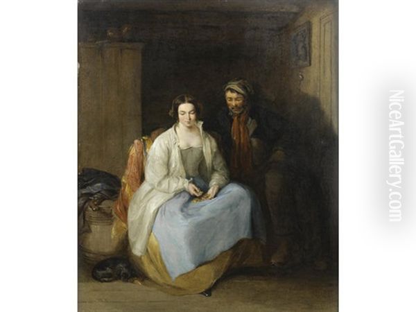 The Smuggler At Home After A Successful Cruize Oil Painting by Henry Perlee Parker