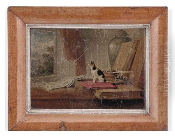 Wee Wee - A Favorite French Terrier Oil Painting by Henry Perlee Parker