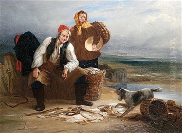 Laying Out The Catch Oil Painting by Henry Perlee Parker