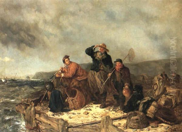 The Fishing Party Oil Painting by Henry Perlee Parker