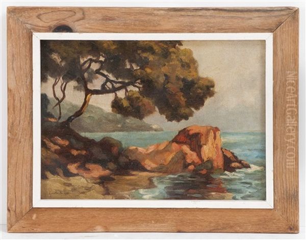 California Coast Oil Painting by Lawton S. Parker