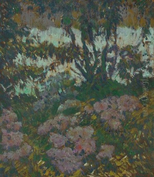 Rhododendrons Oil Painting by Lawton S. Parker