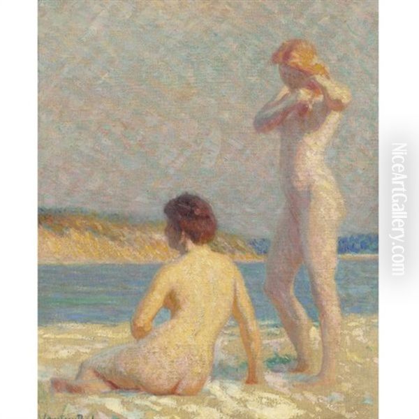 Bathers Oil Painting by Lawton S. Parker