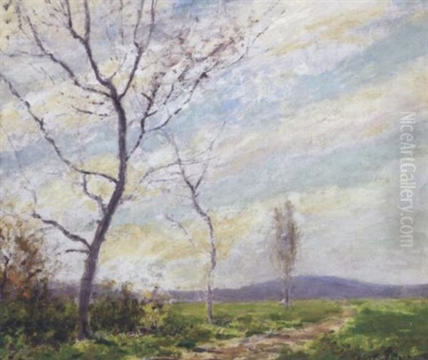 Early Spring Landscape Oil Painting by Lawton S. Parker