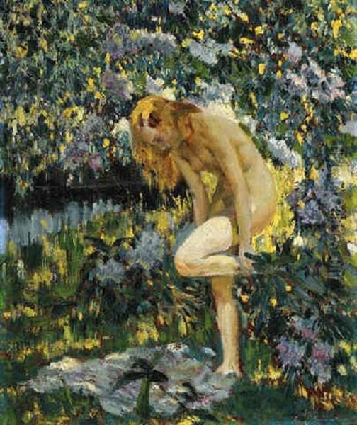 The Bather Oil Painting by Lawton S. Parker