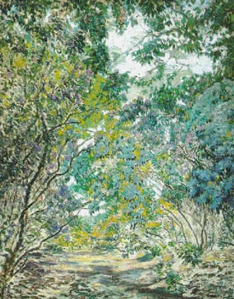 A Secret Garden Oil Painting by Lawton S. Parker