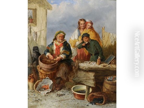 Oysters, Young Sir Oil Painting by Richard Henry Parker