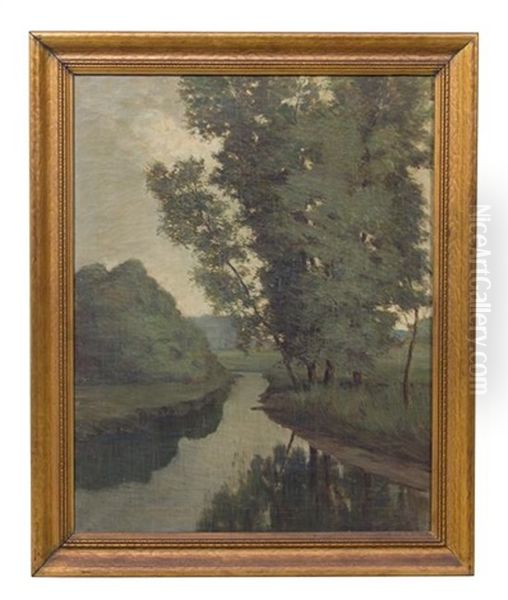 Field And Stream Oil Painting by Thomas Shrewsbury Parkhurst