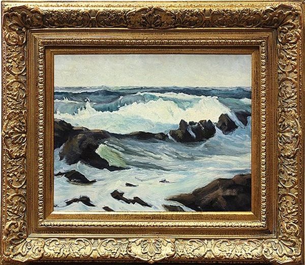 Rocky Shores, Carmel Oil Painting by Thomas Shrewsbury Parkhurst