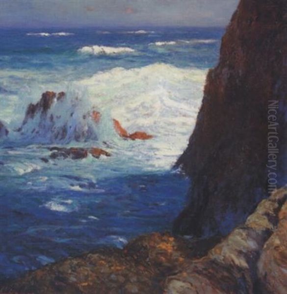 Opal Sea, Carmel, California Oil Painting by Thomas Shrewsbury Parkhurst