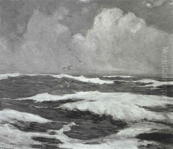 Monterey Sea Oil Painting by Thomas Shrewsbury Parkhurst