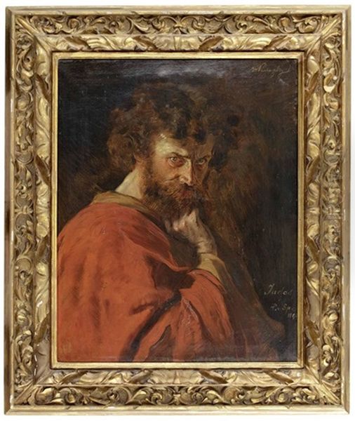 Portrait Von Judas Iskarioth Oil Painting by Vilma Parlaghy