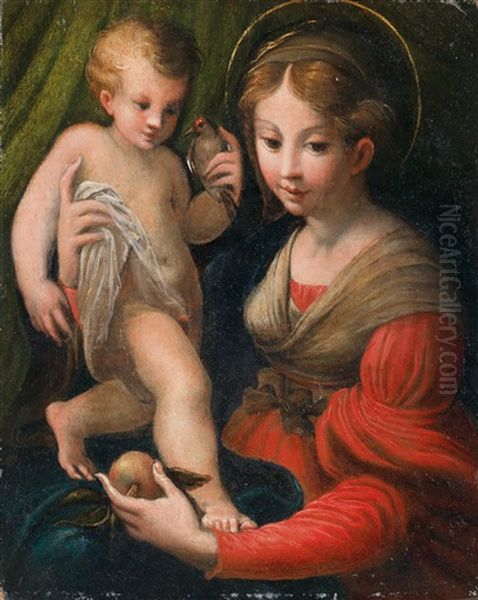 Madonna Della Mela Oil Painting by  Parmigianino