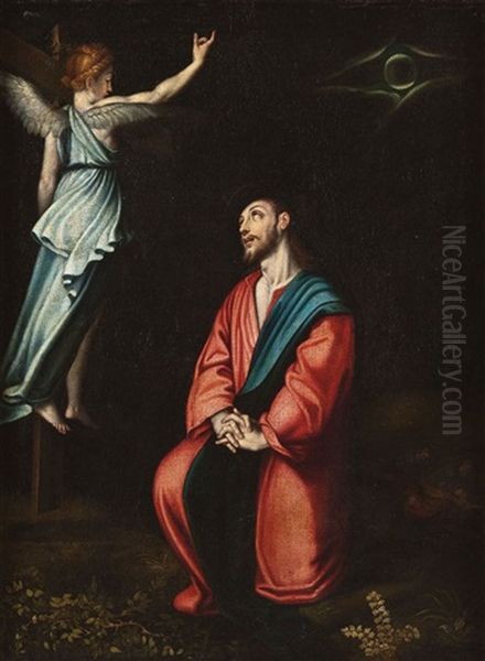 Christus Am Olberg Oil Painting by  Parmigianino