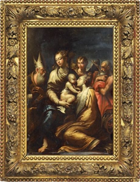 Madonnan Med Barnet Och Helgon Oil Painting by  Parmigianino