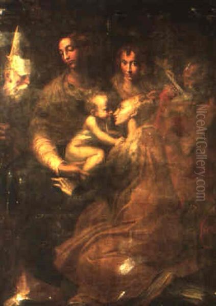 The Madonna And Child With St. Margaret And Other Saints Oil Painting by  Parmigianino