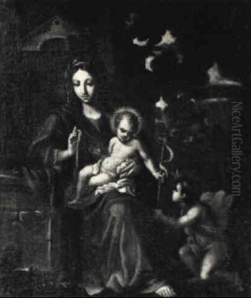 Madonna Mit Kind Und Johannesknaben Oil Painting by  Parmigianino