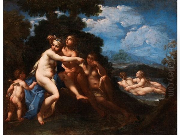 Nymphen In Einem Garten Oil Painting by  Parmigianino (Michele da Parma)