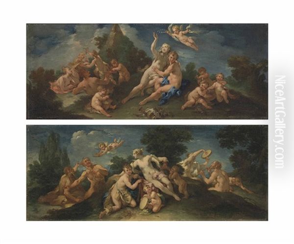 Bacchus And Ariadne (+ Daphnis And Chloe; Pair) Oil Painting by  Parmigianino (Michele da Parma)