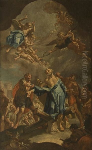 Martirio Di San Pietro Oil Painting by  Parmigianino (Michele da Parma)