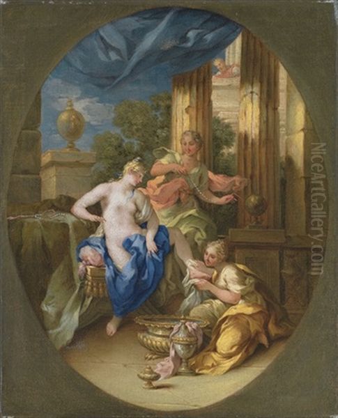 David And Bathsheba Oil Painting by  Parmigianino (Michele da Parma)