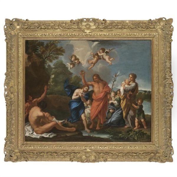 The Baptism Of Christ Oil Painting by  Parmigianino (Michele da Parma)