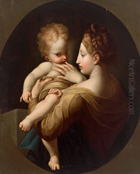 Madonna Con Il Bambino Oil Painting by  Parmigianino (Michele da Parma)