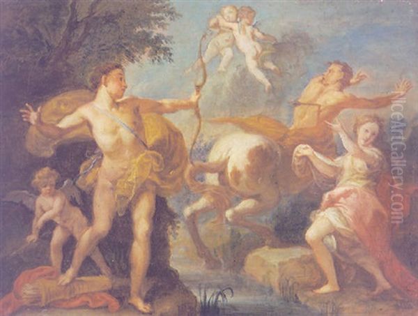 Ercole, Deiamira E Nesso Oil Painting by  Parmigianino (Michele da Parma)