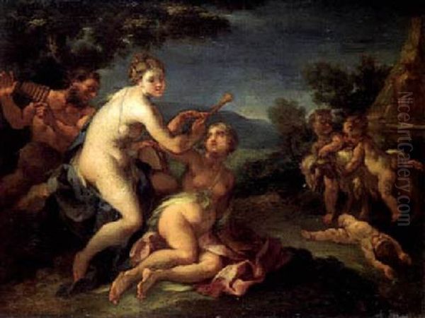 Pan, Ninfe E Putti Oil Painting by  Parmigianino (Michele da Parma)