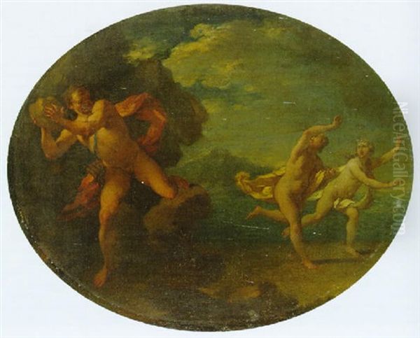 Acis And Galatea Fleeing The Giant Polyphemus Oil Painting by  Parmigianino (Michele da Parma)