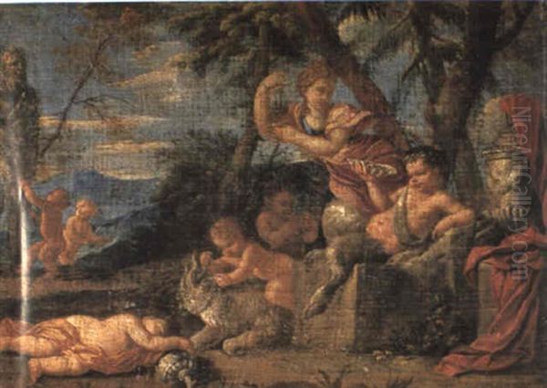 The Infancy Of Bacchus Oil Painting by  Parmigianino (Michele da Parma)