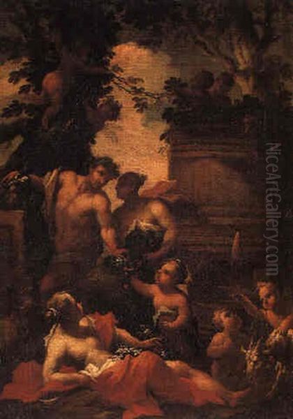 A Bacchanale Oil Painting by  Parmigianino (Michele da Parma)