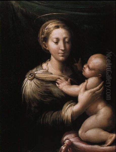 The Madonna And Child Oil Painting by  Parmigianino (Michele da Parma)