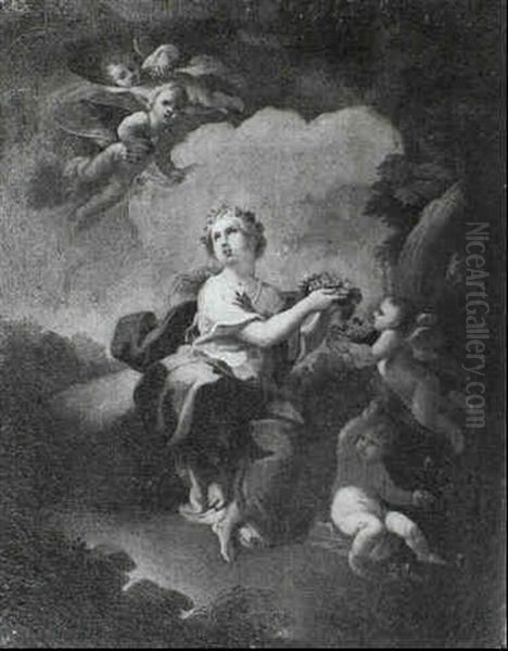 St Dorothea Attended By Putti Oil Painting by  Parmigianino (Michele da Parma)