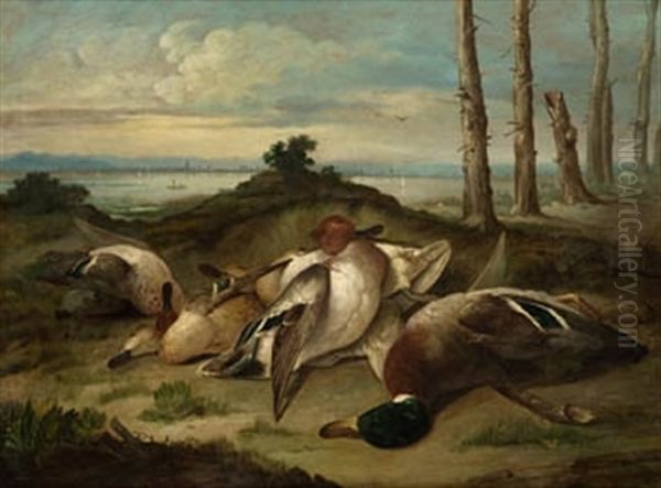 Patos Oil Painting by Miguel Parra Abril