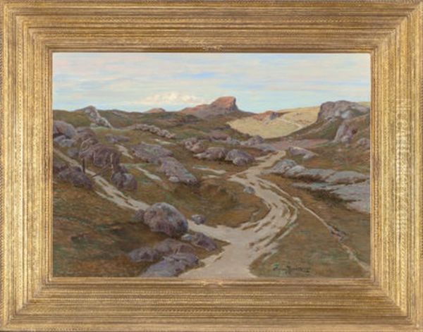 Path Through A Rocky Landscape, 1915 Oil Painting by Stephen Parrish