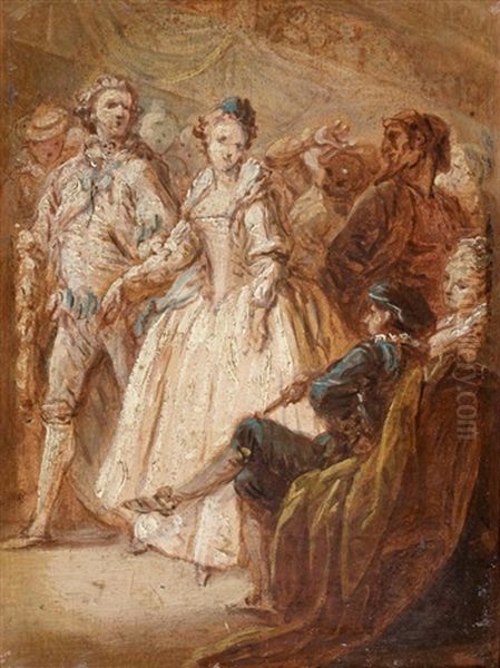 Scene De Bal Oil Painting by Charles Parrocel