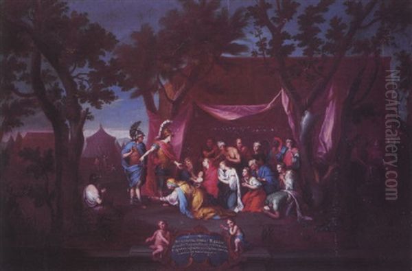 The Family Of Darius Before Alexander Oil Painting by Charles Parrocel