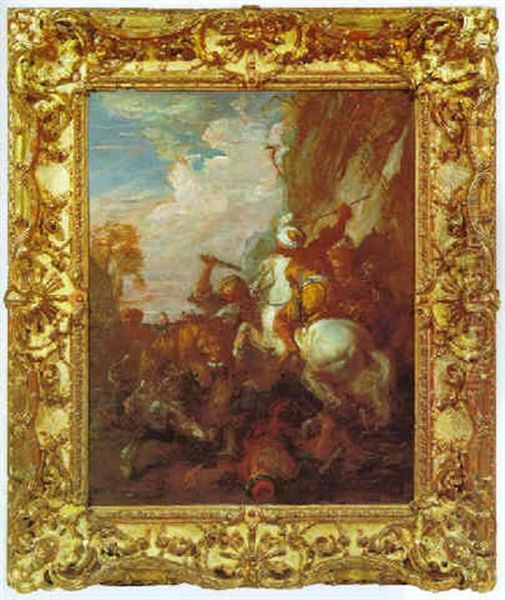 La Chasse Au Lion Oil Painting by Charles Parrocel