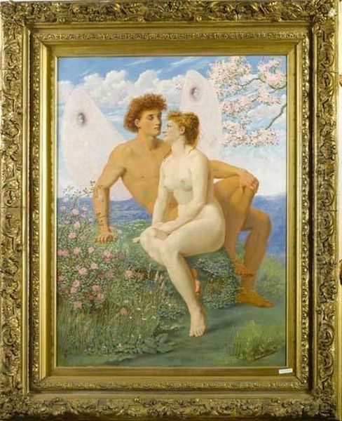 Flora Und Zephyr. Oil Painting by Rudolf Blind