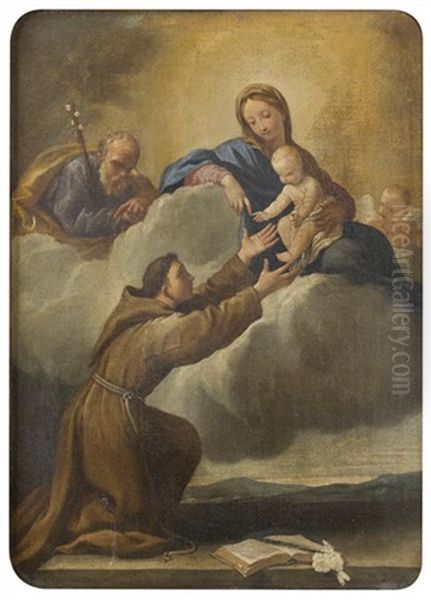 La Sainte Famille Et Saint Antoine De Padoue Oil Painting by Etienne (le Romain) Parrocel