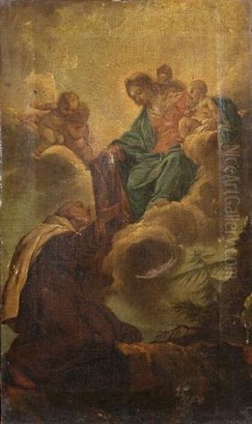 The Vision Of Saint Simon Stock Oil Painting by Etienne (le Romain) Parrocel