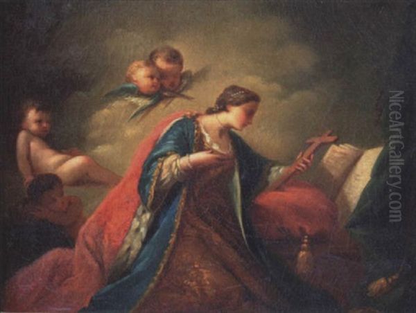 Saint Elizabeth Oil Painting by Etienne (le Romain) Parrocel