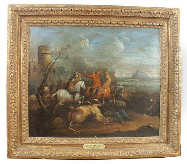 Battle Scene Oil Painting by Joseph Parrocel