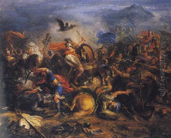 La Bataille D'alexandre Contre Darius Oil Painting by Joseph Parrocel