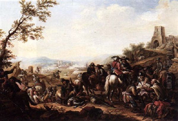 The Aftermath Of Battle Oil Painting by Joseph Parrocel