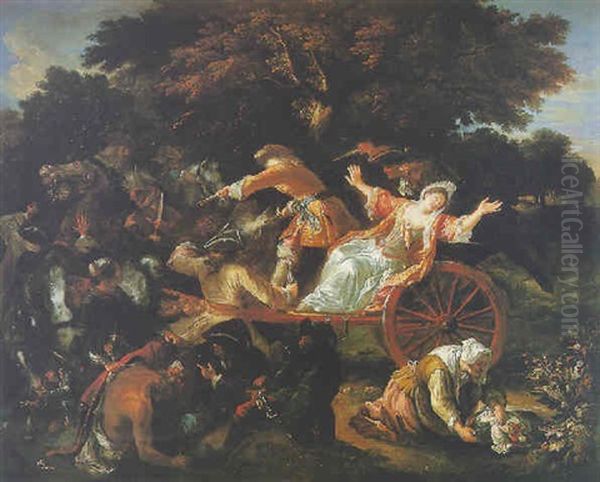 L'attaque De La Caleche Oil Painting by Joseph Parrocel