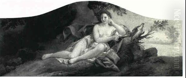 Diana Resting From The Hunt With Her Hawk Oil Painting by Joseph Francois Ignace Parrocel